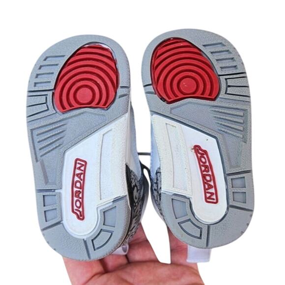 Nike Air Jordan Spizike Sneakers White Grey Black Red Toddler Size 4 - Picture 8 of 9